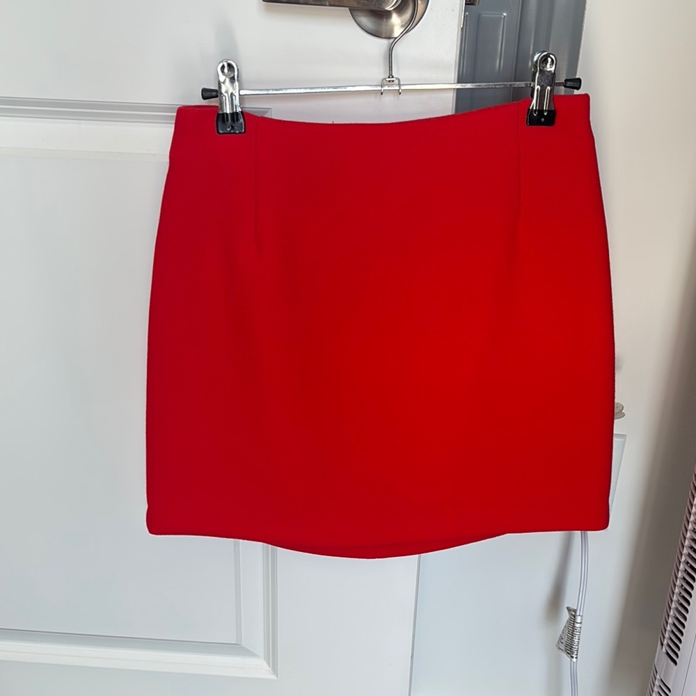 Elegant Red Mini Skirt